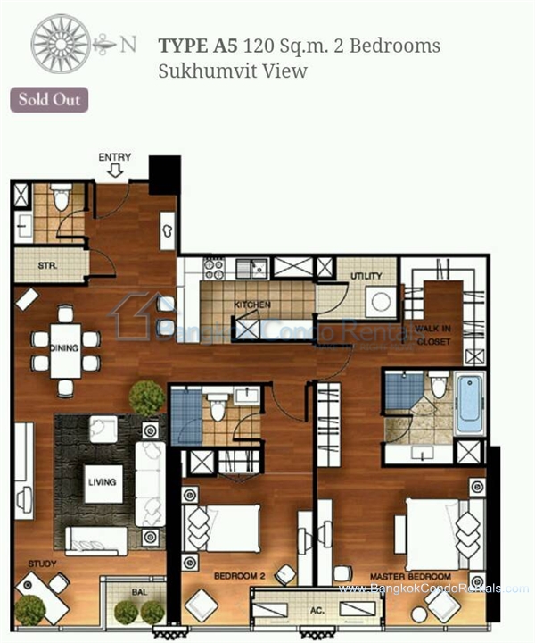 2 Bed Athenee Residence